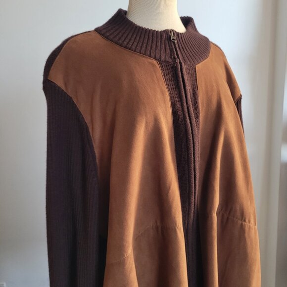 CLEARANCE – Jacklyn Smith Brown Suede Sweater/Jacket (Size: 1X) - Picture 5 of 16